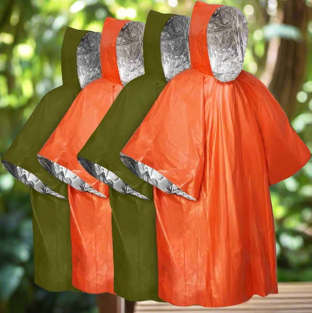 StormLine Reusable Hooded Poncho For Outdoor Enthusiasts Emergency Rain Gear