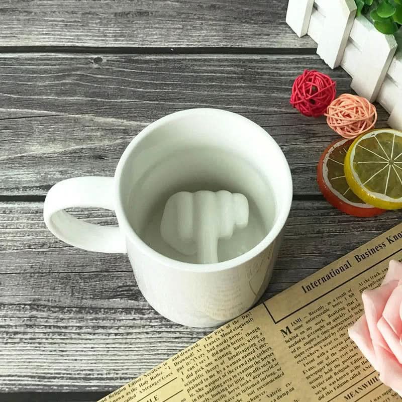PrankMate Tazza in Ceramica con Scomparto Nascosto Divertente per Scherzi in Ufficio