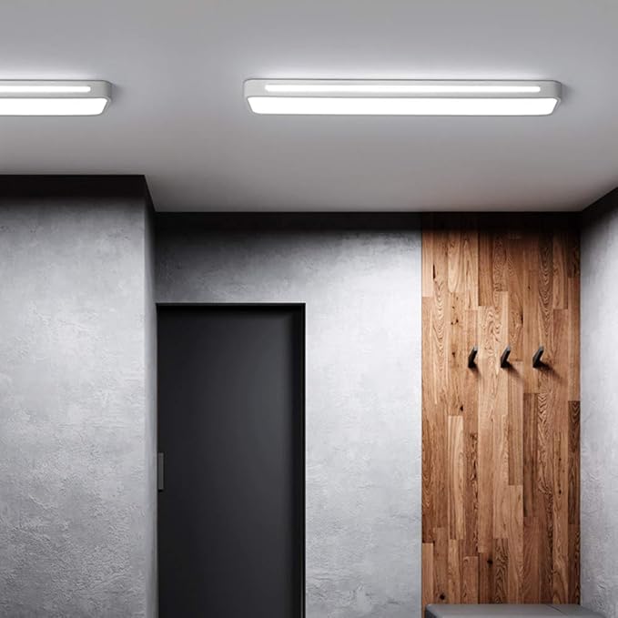 Lumină de plafon LED modernă dreptunghiulară, montaj la nivel, 24 pe 12 inci