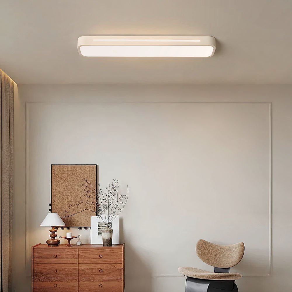 Lumină de plafon LED modernă dreptunghiulară, montaj la nivel, 24 pe 12 inci