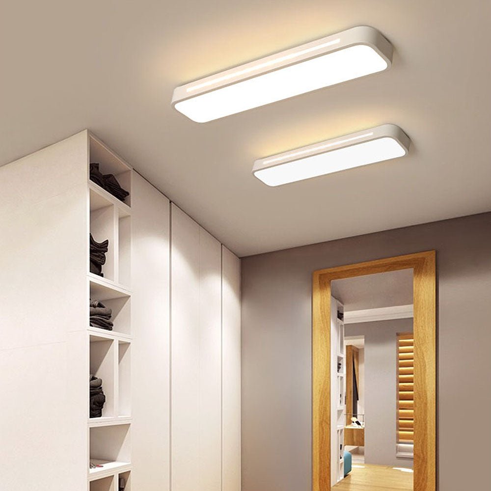 Lumină de plafon LED modernă dreptunghiulară, montaj la nivel, 24 pe 12 inci