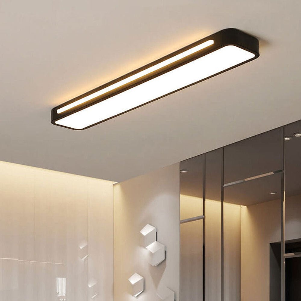 Lumină de plafon LED modernă dreptunghiulară, montaj la nivel, 24 pe 12 inci