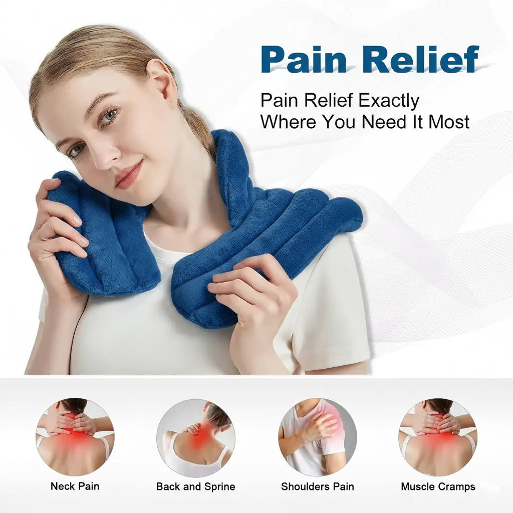 Relaxation Wrap Microwaveable Neck Heating Pad With Weighted Comfort For Tension Relief