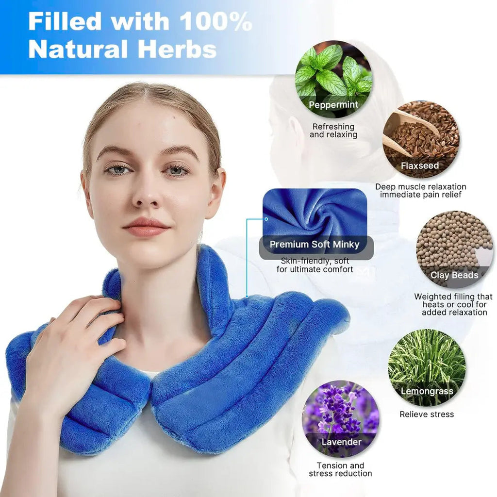 Relaxation Wrap Microwaveable Neck Heating Pad With Weighted Comfort For Tension Relief