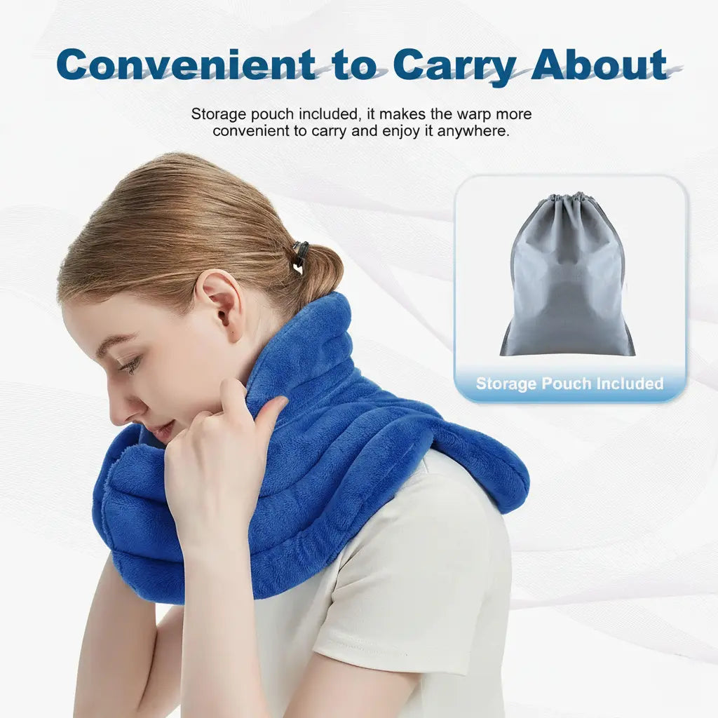 Relaxation Wrap Microwaveable Neck Heating Pad With Weighted Comfort For Tension Relief