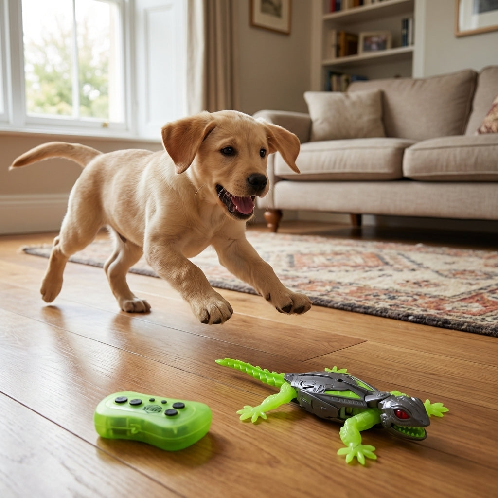 Gecko Dog Toy With Remote Control For Wall Climbing USB Rechargeable