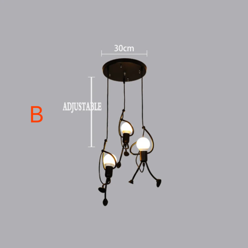 Vintaro Ironhero Pendelleuchte mit vintage-geometrischem Charme