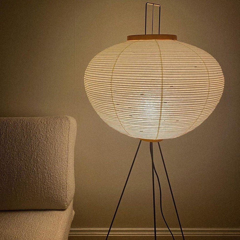 Hikaru Rispapir Gulvlampe Mykt Ambient Lys Minimalistisk