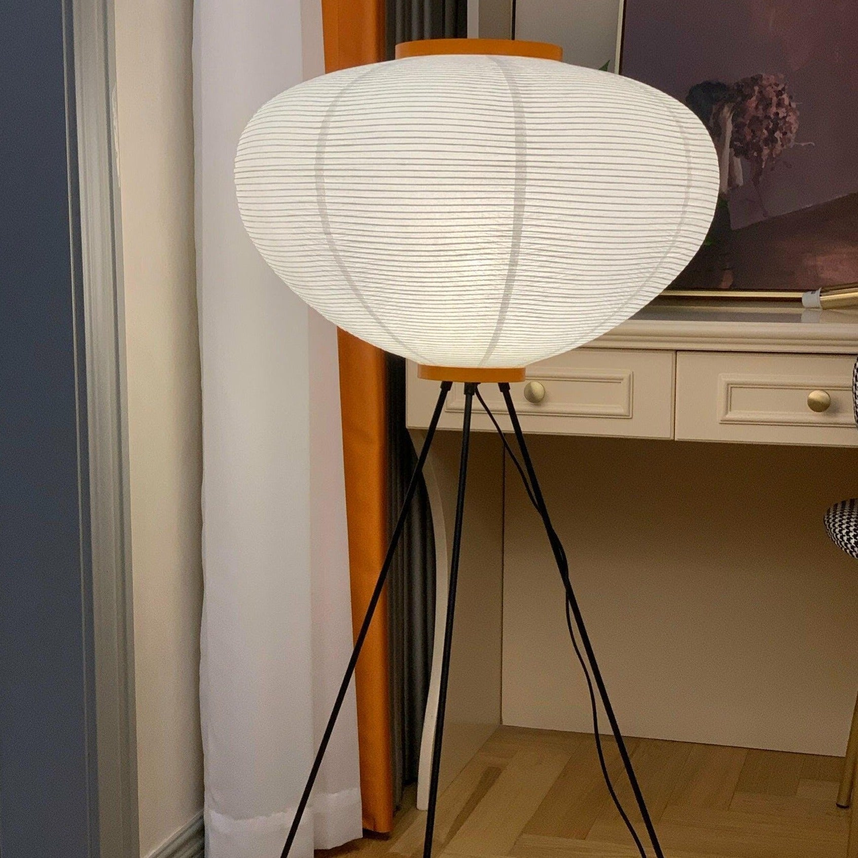 Hikaru Rispapir Gulvlampe Mykt Ambient Lys Minimalistisk
