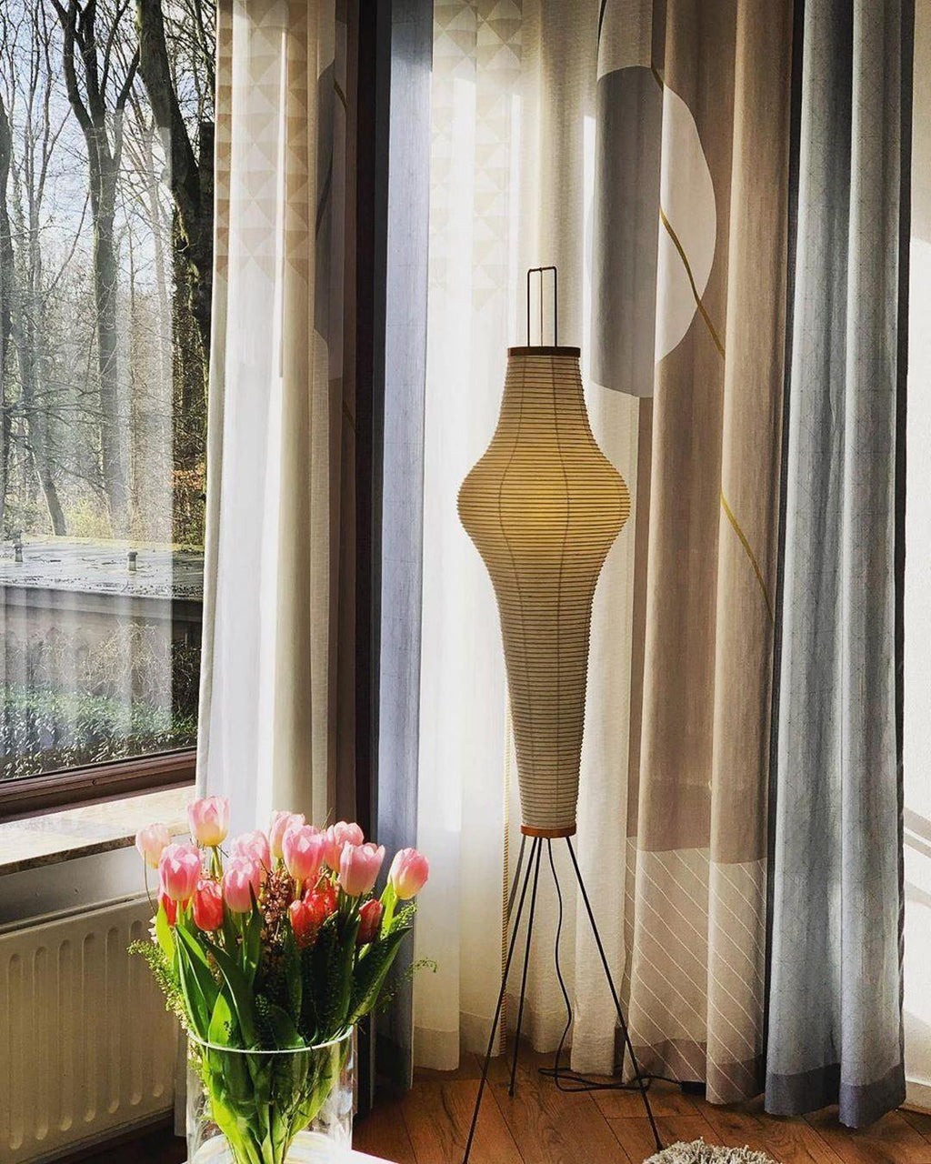 Hikaru Rispapir Gulvlampe Mykt Ambient Lys Minimalistisk
