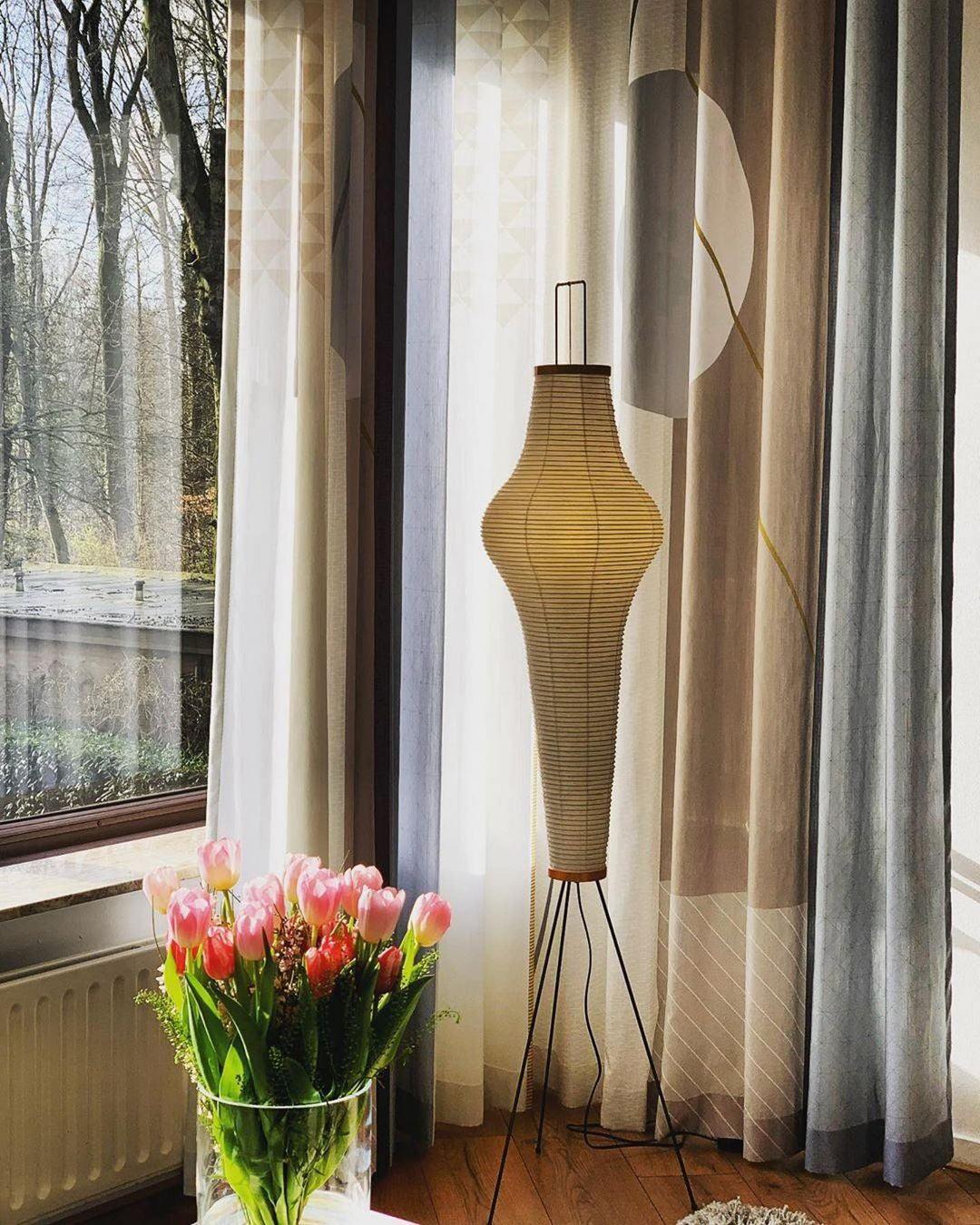 Hikaru Rispapir Gulvlampe Mykt Ambient Lys Minimalistisk