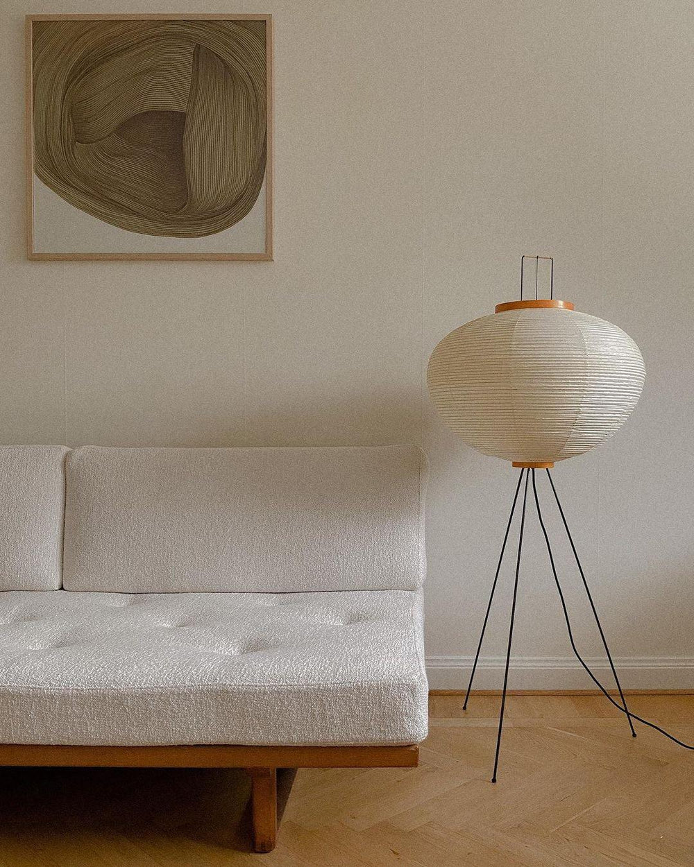 Hikaru Rispapir Gulvlampe Mykt Ambient Lys Minimalistisk