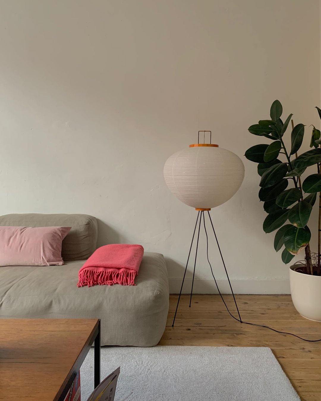 Hikaru Rispapir Gulvlampe Mykt Ambient Lys Minimalistisk