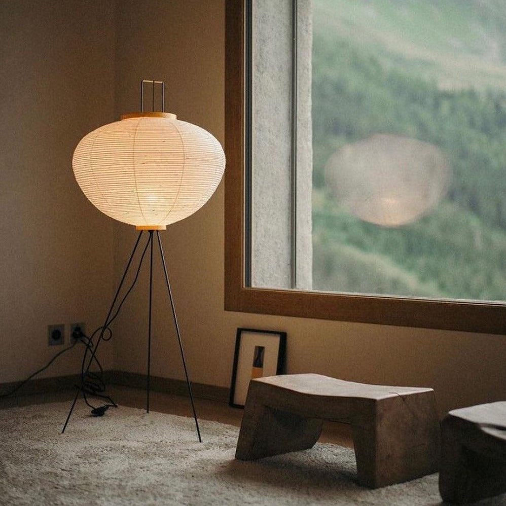 Hikaru Rispapir Gulvlampe Mykt Ambient Lys Minimalistisk
