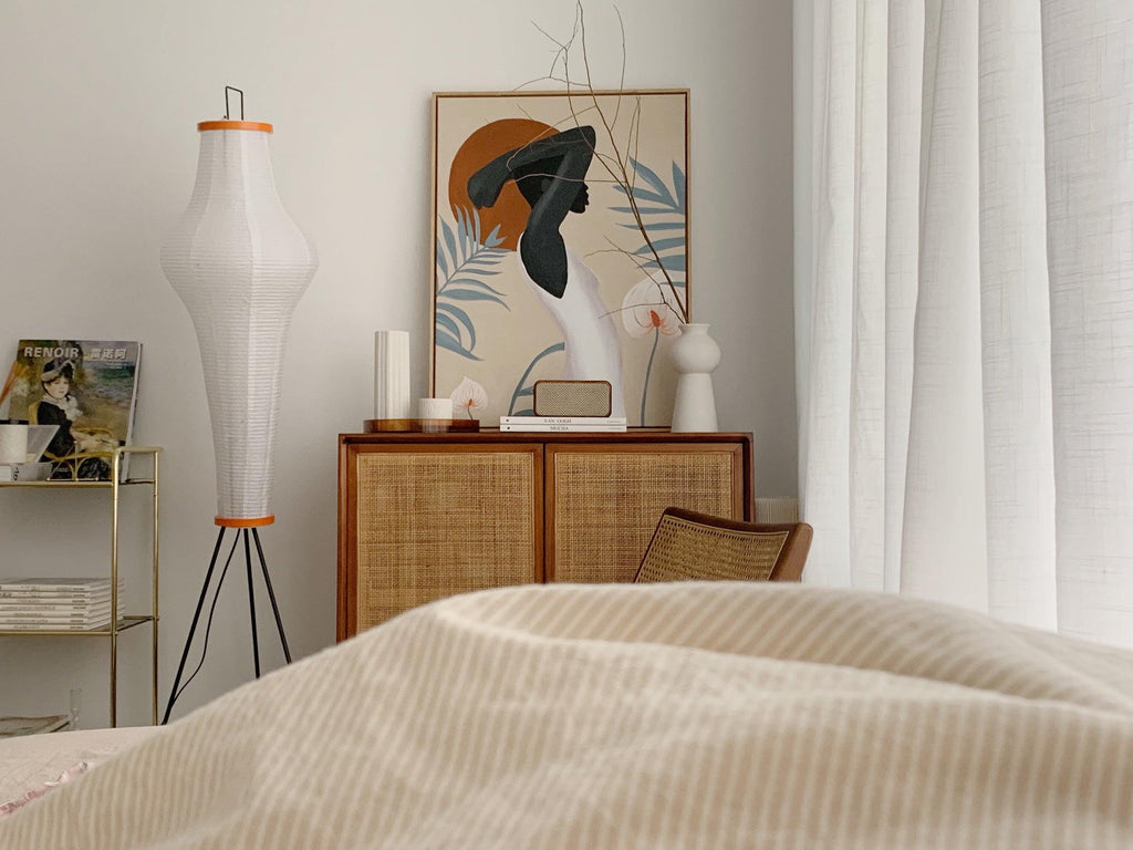 Hikaru Rispapir Gulvlampe Mykt Ambient Lys Minimalistisk
