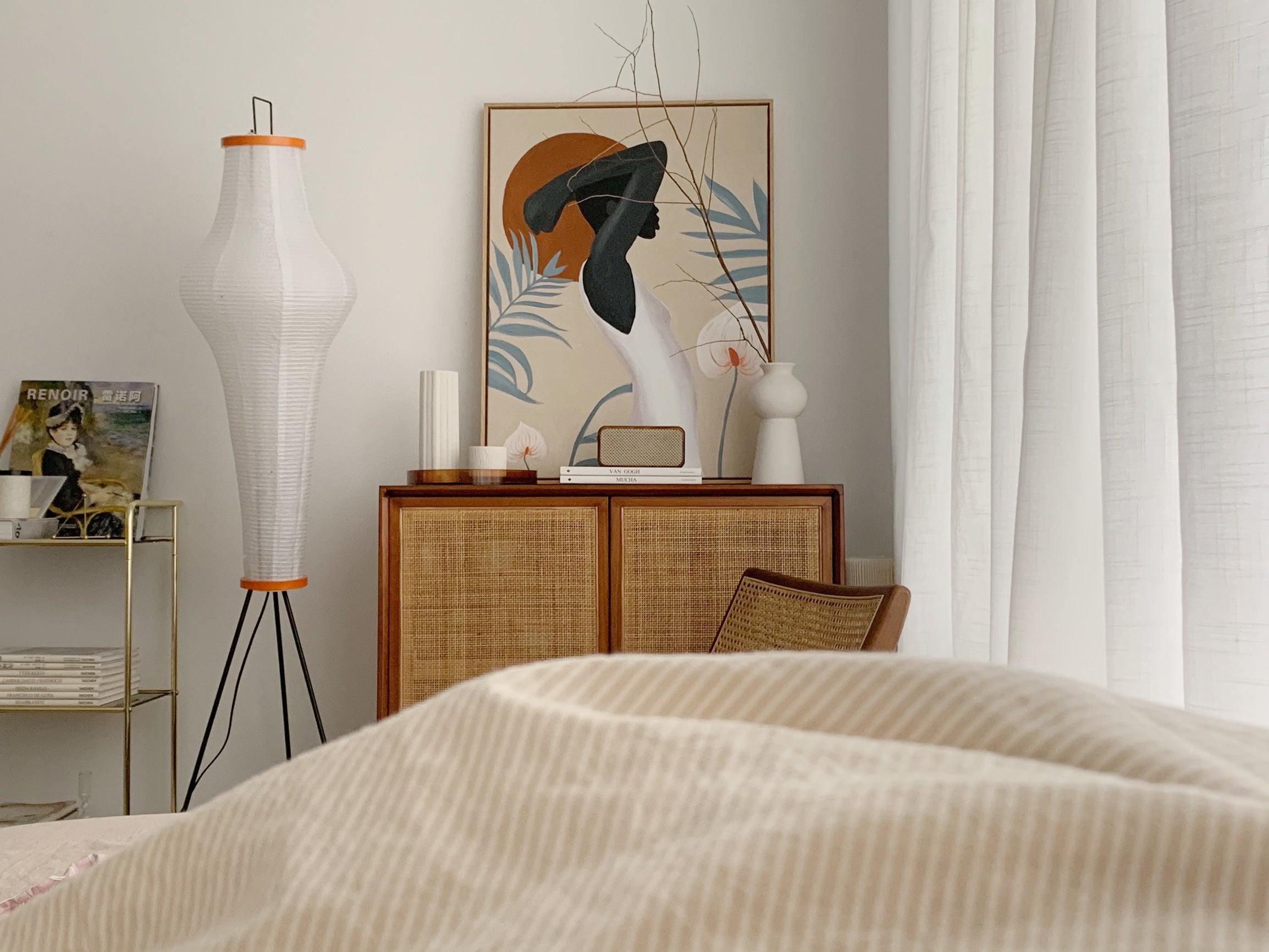 Hikaru Rispapir Gulvlampe Mykt Ambient Lys Minimalistisk