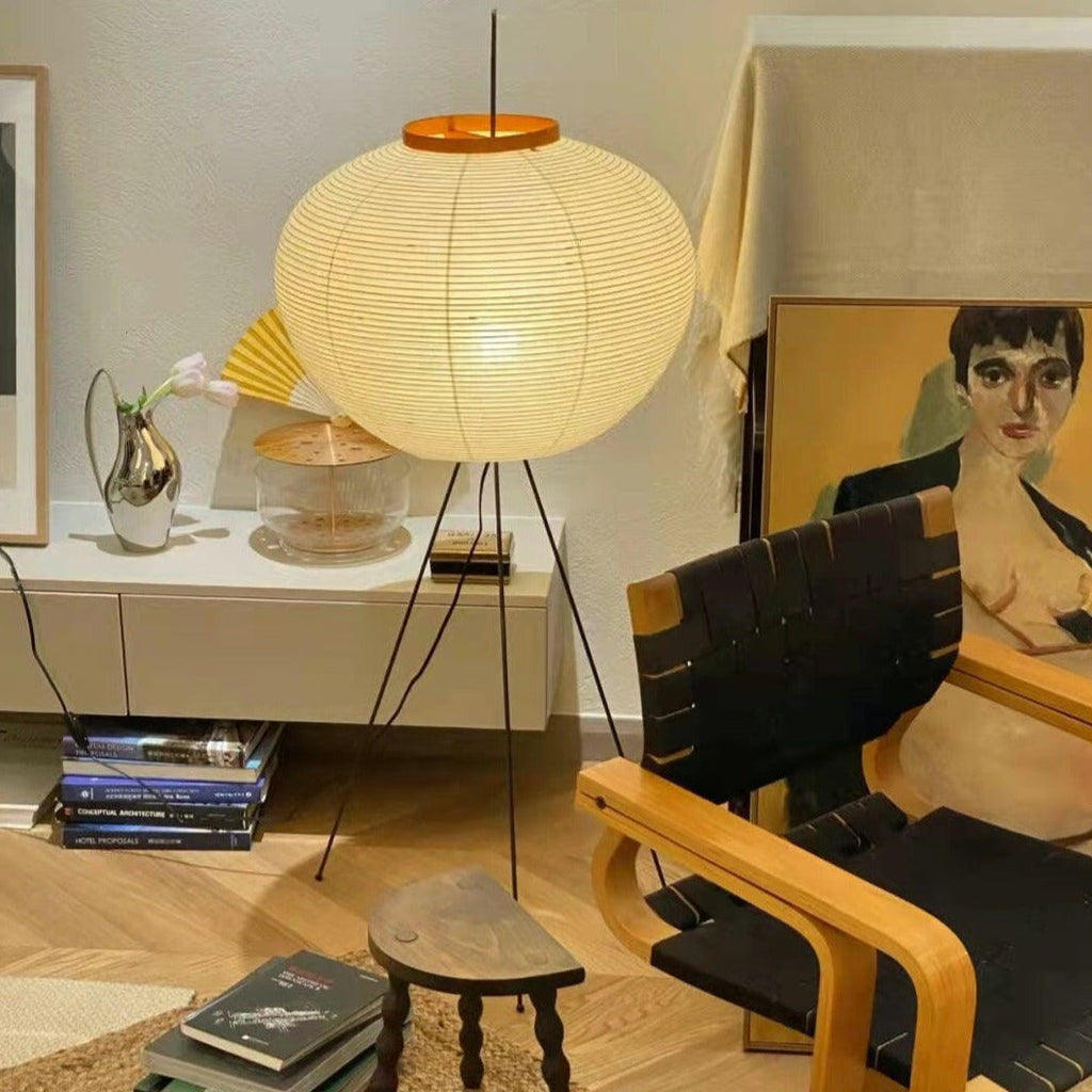 Hikaru Rispapir Gulvlampe Mykt Ambient Lys Minimalistisk