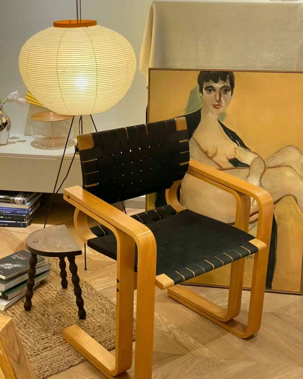 Hikaru Rispapir Gulvlampe Mykt Ambient Lys Minimalistisk