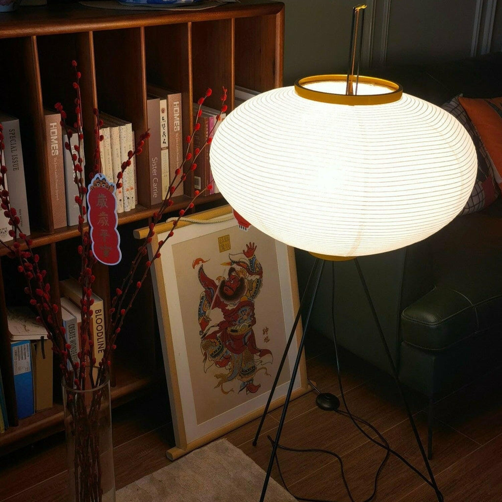 Hikaru Rispapir Gulvlampe Mykt Ambient Lys Minimalistisk