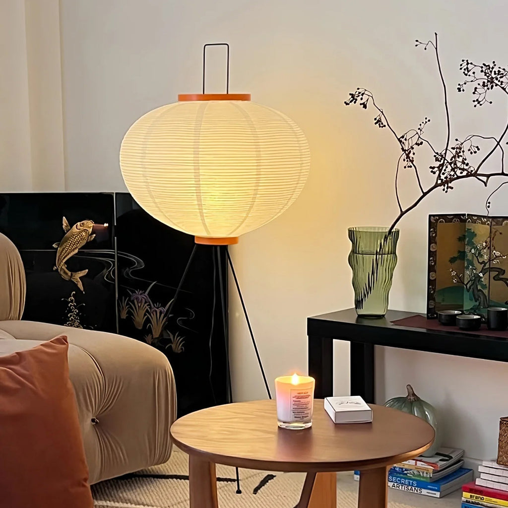 Hikaru Rispapir Gulvlampe Mykt Ambient Lys Minimalistisk