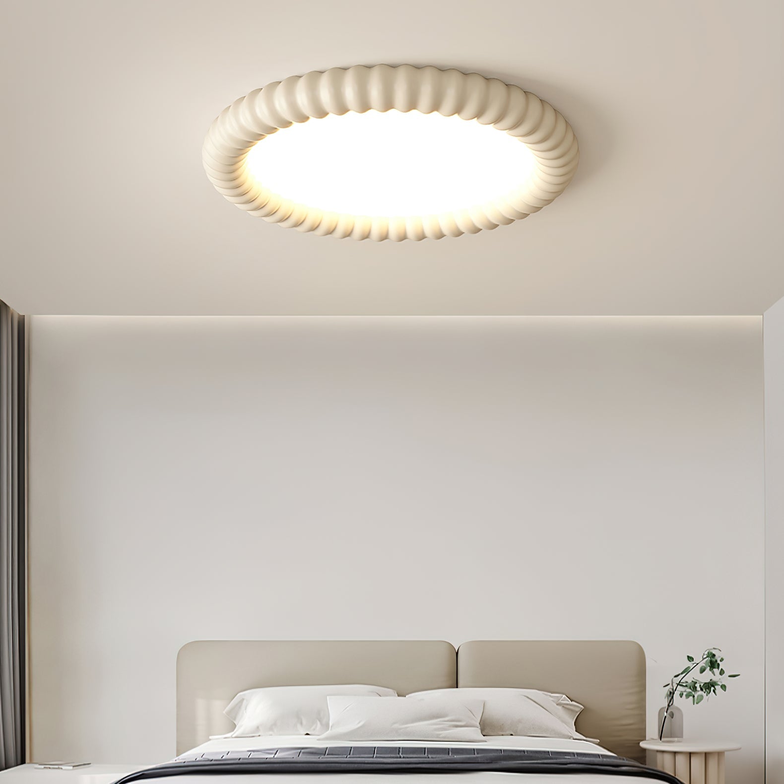LumaWave Halo mennyezeti lámpa hullámos széllel és lágy fénnyel