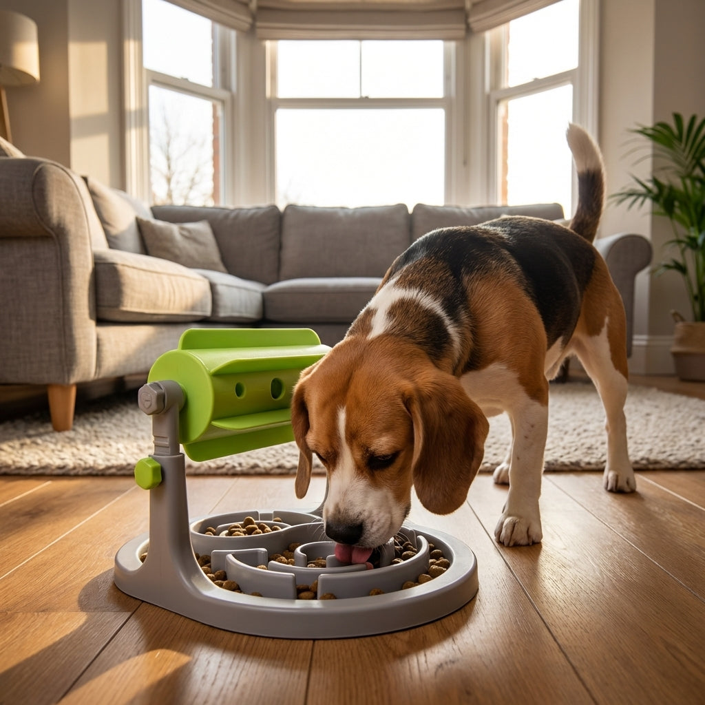 Maze Bowl Slow Feeder With Rotating Barrel For Dogs
