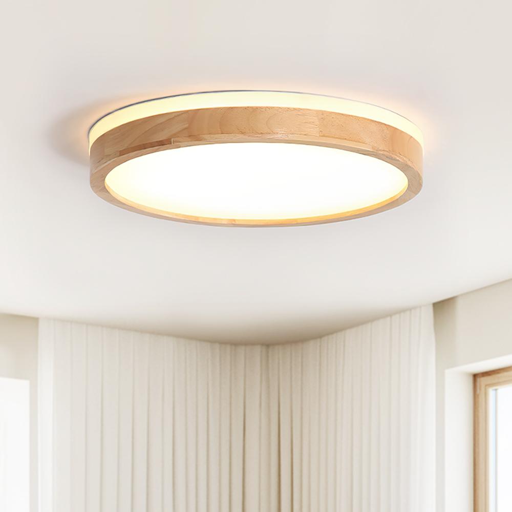 Rund innfelt taklampe for stue | Dimbar LED med treinnslag
