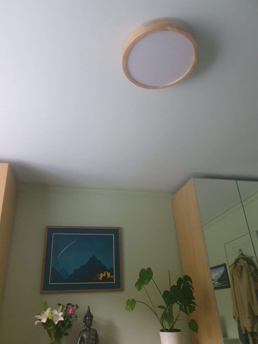 Rund innfelt taklampe for stue | Dimbar LED med treinnslag