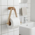 WOODLIVA Rustic Wood Toilet Tissue Holder In Vintage Bathroom Style