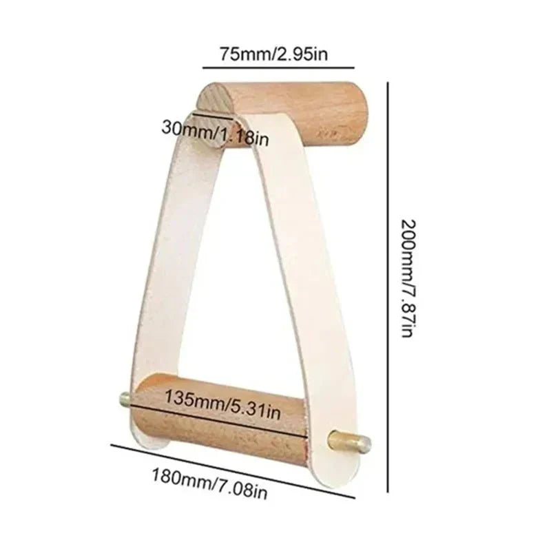 WOODLIVA Rustic Wood Toilet Tissue Holder In Vintage Bathroom Style