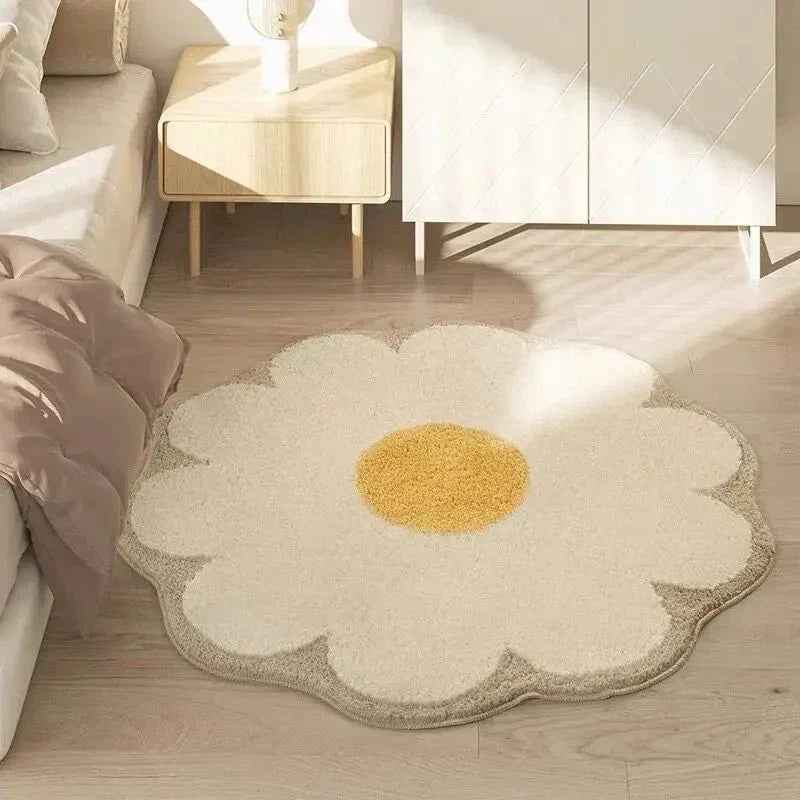 FLOWERGRIP שטיח נגד החלקה עם דוגמת פרחים לסלונים ומעברי כניסה