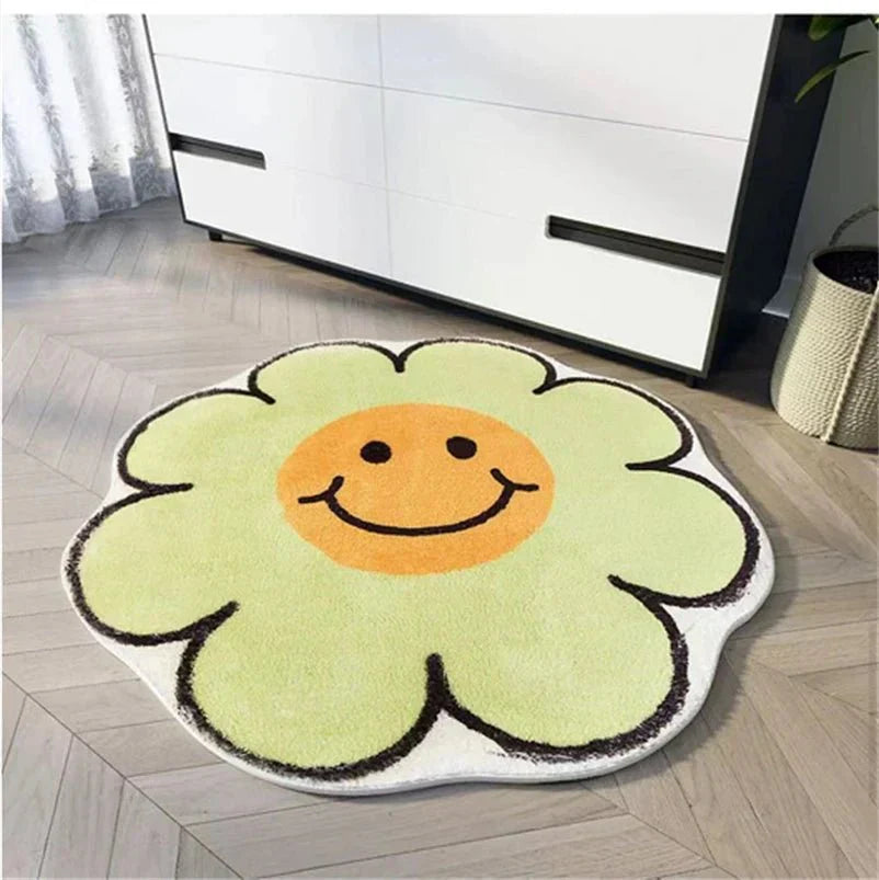 FLOWERGRIP שטיח נגד החלקה עם דוגמת פרחים לסלונים ומעברי כניסה