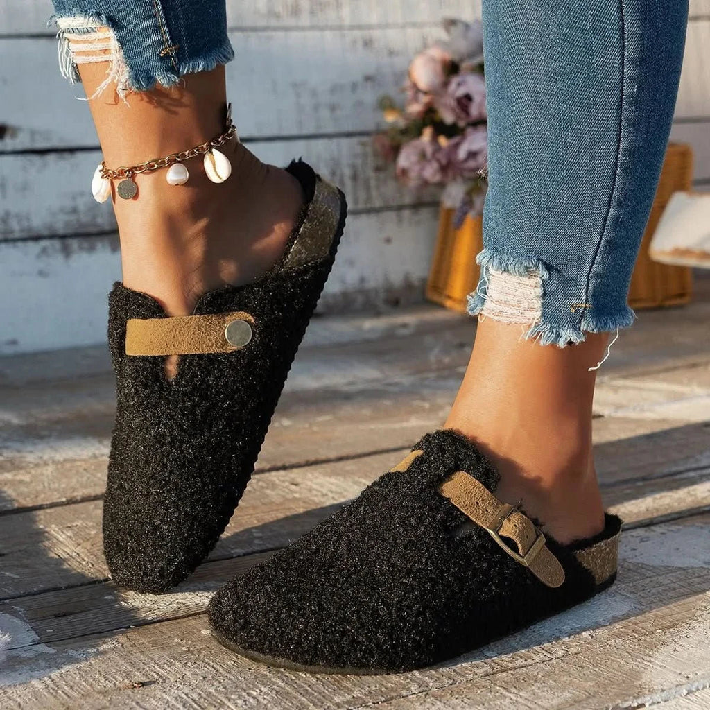 AuroraLux Sheepskin Slippers With Ultra Soft Wool Lining For Cold Winters