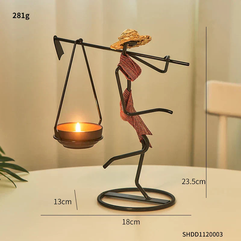 Eloria | Woman-Shaped Iron Candle Holder for Romantic Luxury Decor | Orntli