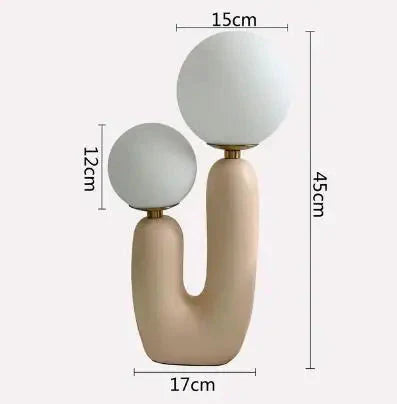 AuroraLume bordlampe med doble G9 LED-pærer og opp/ned skjerm