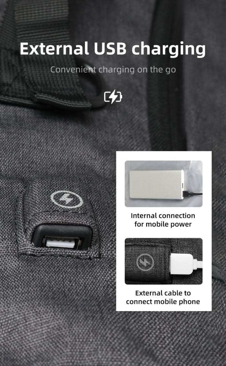 CityTrail Rolltop-ryggsekk med USB-port for utendørs bruk