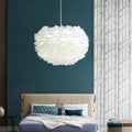 Suspension Aurelle Plume avec Effet de Lueur LED Douce