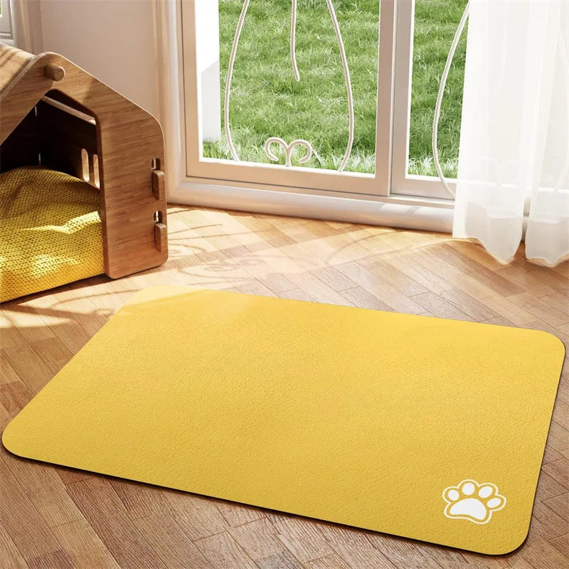 SafePaws Non-Slip Pet Food Mat For Easy Cleaning Daily Use