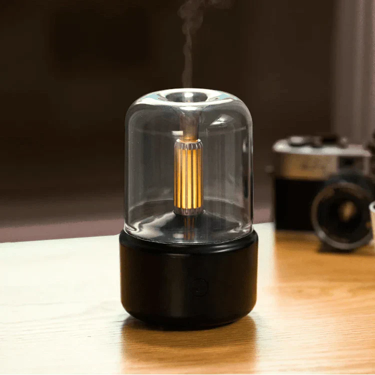 AROMELLE LED-diffuser med realistisk flammeeffekt til spa-lignende hjemmekomfort