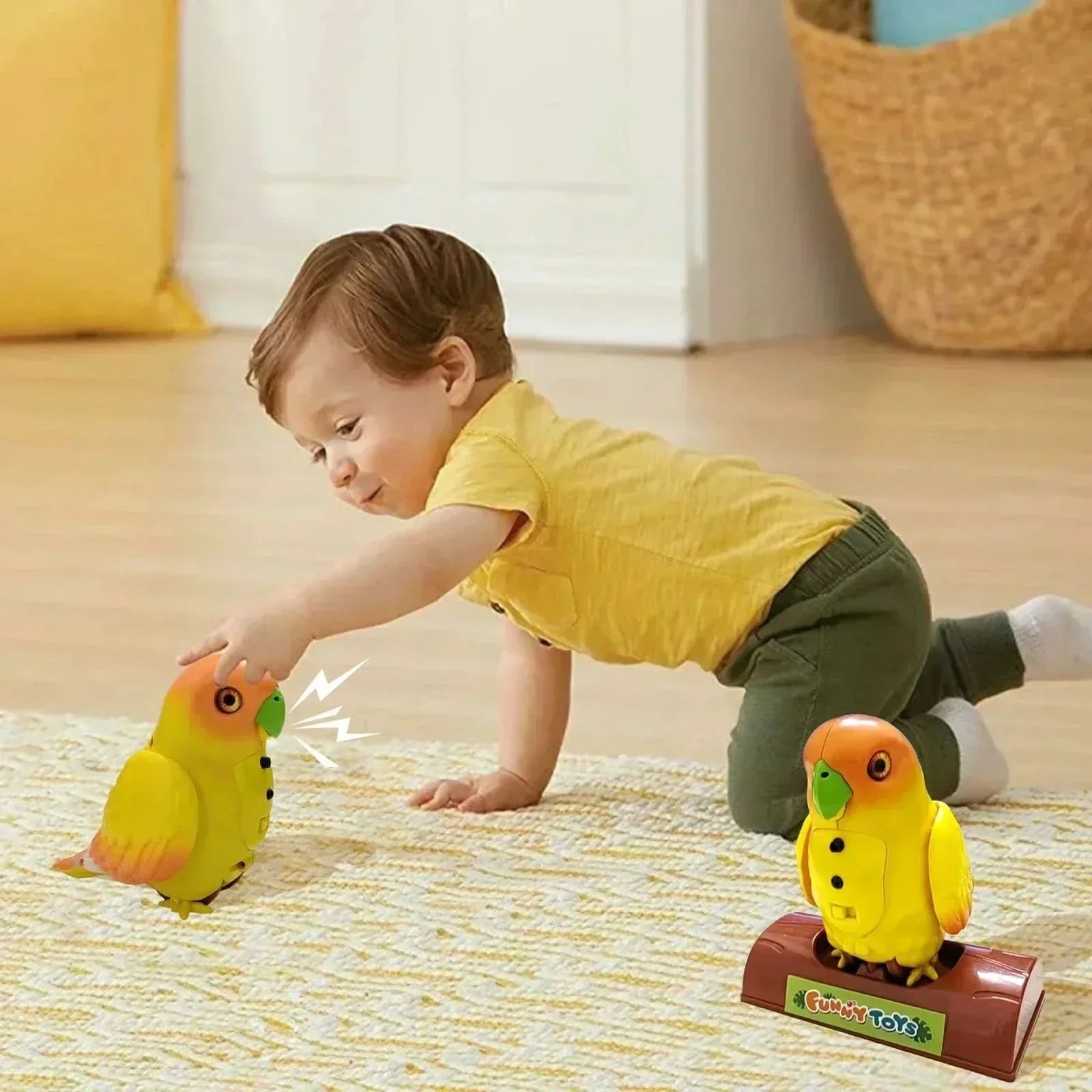 ChatterBird Interaktiv Snakkende Papegøye Leke for Barn og Voksne Gjentar Det Du Sier