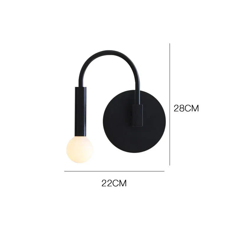 NovaLume Metall vegglampe med LED E14-pære inkludert