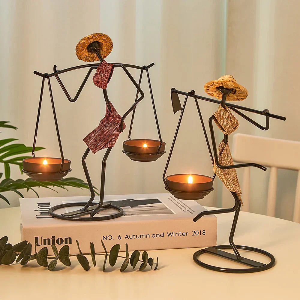 Eloria | Woman-Shaped Iron Candle Holder for Romantic Luxury Decor | Orntli