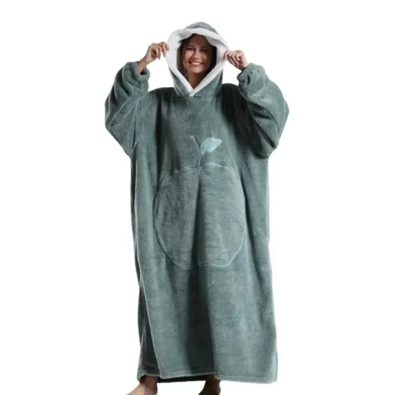 Bluza z polaru oversize z przytulnym kapturem dla maksymalnego komfortu w domu