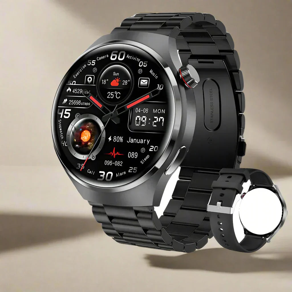 Ares Pro 2024 Smartwatch – NFC, Sundhedsovervågning, GPS og Bluetooth-opkald