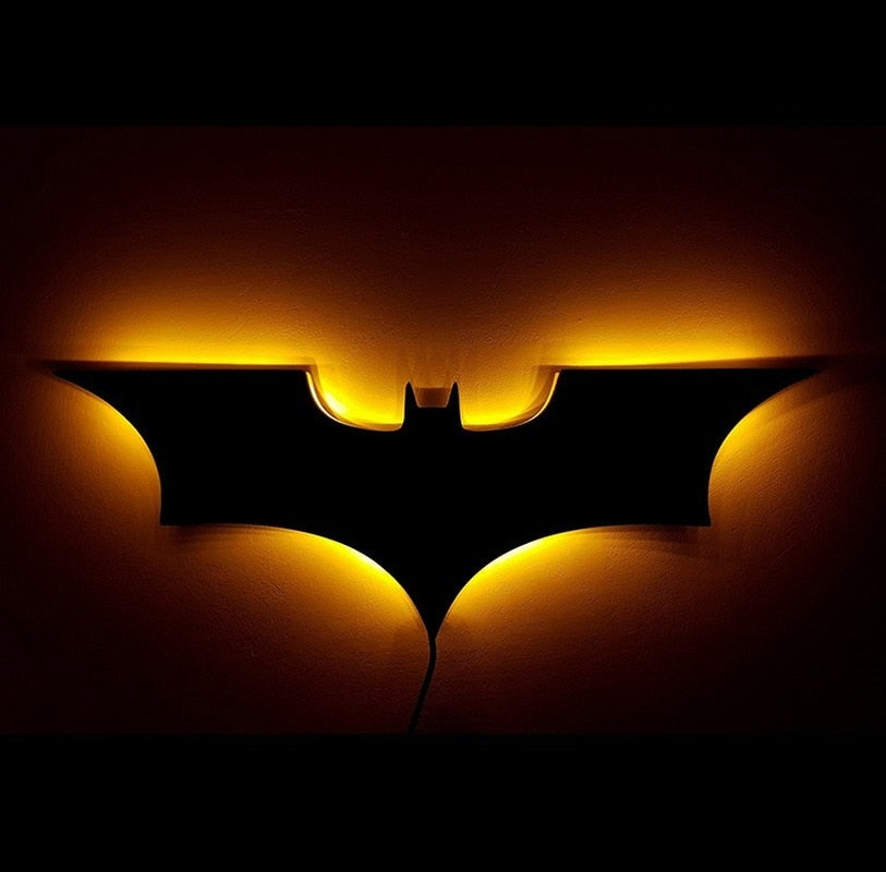 Batman LED nástěnné světlo s bezdrátovým ovladačem a změnou barev