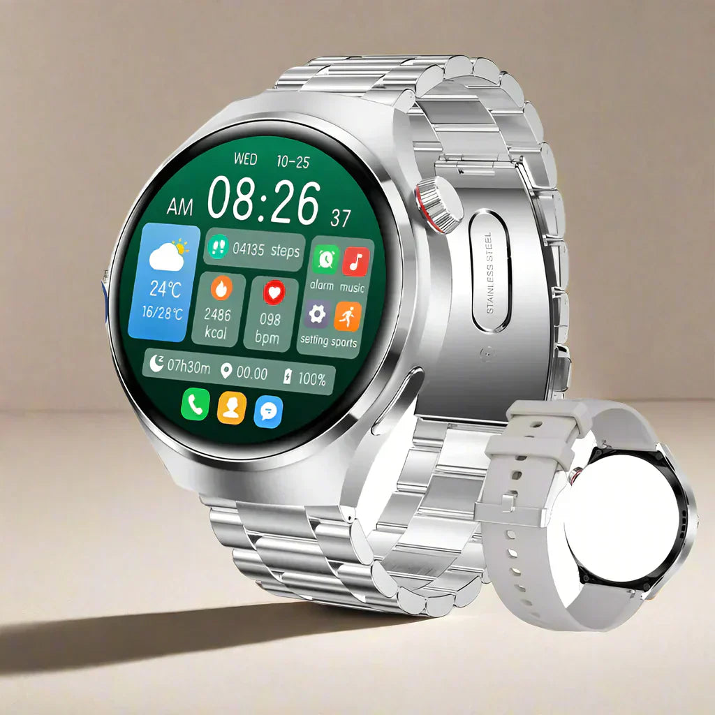 Ares Pro 2024 Smartwatch – NFC, Sundhedsovervågning, GPS og Bluetooth-opkald