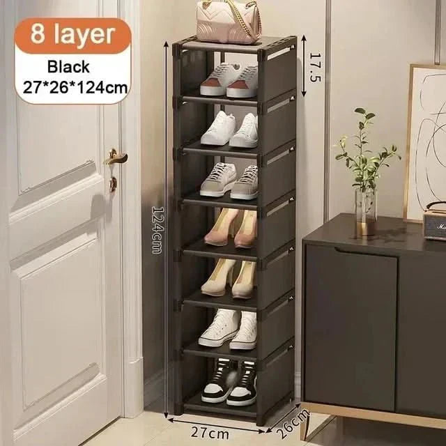 Kompaktní skládací botník do rohů a malých prostorů