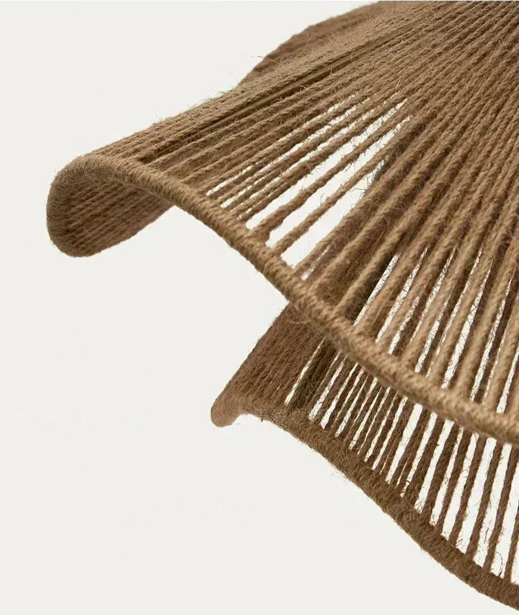 Tidecrest | Natural Finish Jute Pendant Lamp For Boho Rustic Interiors