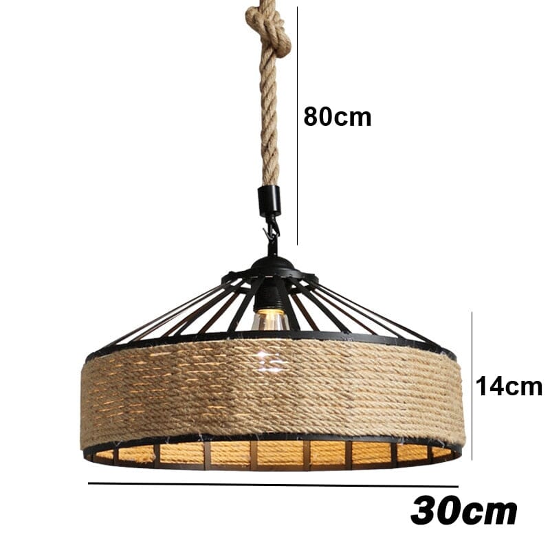 Ropehaven Lampa Wisząca z Metalowym Kloszem w Stylu Vintage z Efektem Postarzania