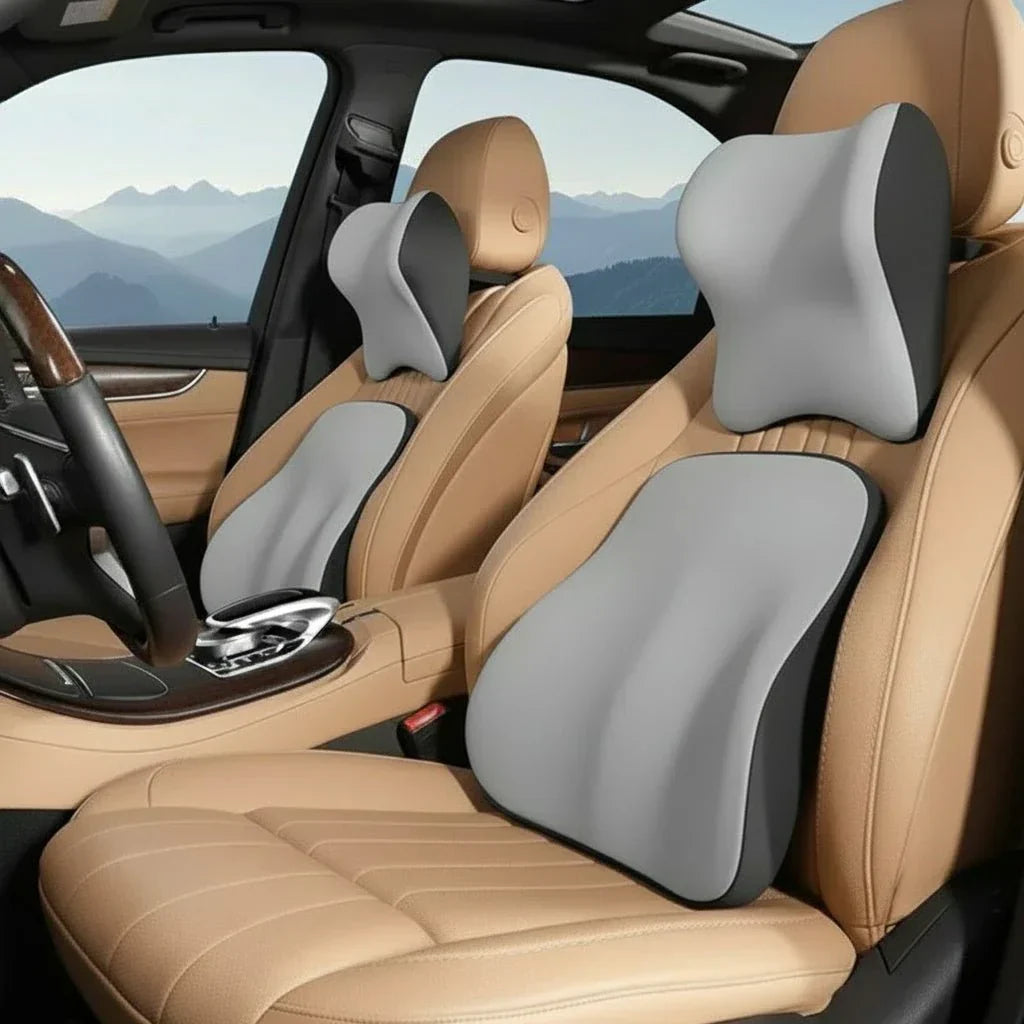 NovaNest Minne-skum Bilhodepute for Ergonomisk Korsrygg- og Reise Komfort